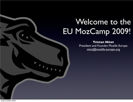 Welcome to the EU Mozcamp 2009!