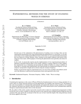 Arxiv:1909.12428V1 [Physics.Ed-Ph] 26 Sep 2019 1 Introduction