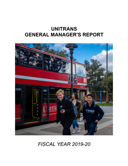 Unitrans General Manager's Report Fiscal Year 2019-20