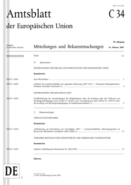 Amtsblatt C 34 Der Europäischen Union