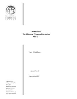 Rudderless: the Chemical Weapons Convention at 1 ½