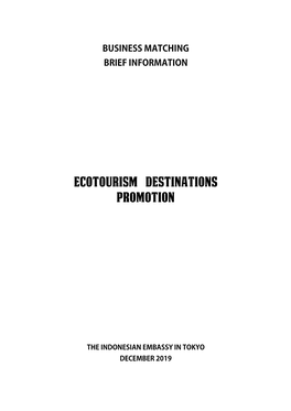 Ecotourism Destinations Promotion