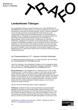 Landestheater Tã¼bingen