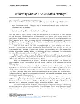 Excavating Mexico's Philosophical Heritage