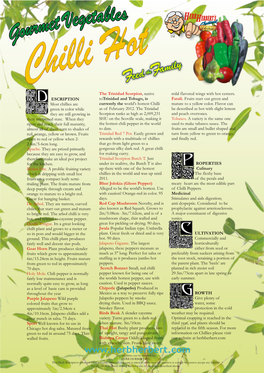 Herb & Vegetable Gardening Fact Sheet Chilli Pepper Bhut Jolokia