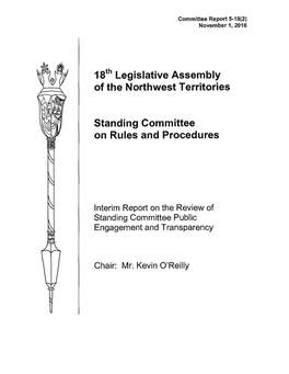 18Th Legislative Assembly of the Northwest Territories Standing