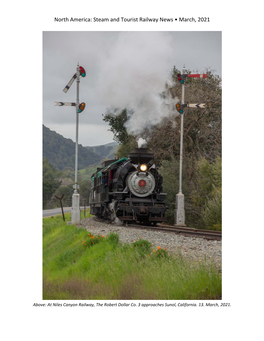 North America: Steam and Tourist Railway News • March, 2021