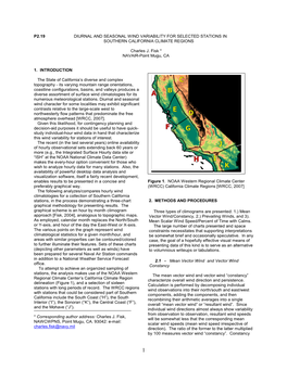 P2.19 Diurnal and Seasonal Wind Variability for Selected Stations in Southern California Climate Regions