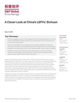 A Closer Look at China's Lgfvs: Sichuan