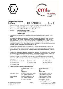 Crouse-Hinds Series CEAG HLL Linear