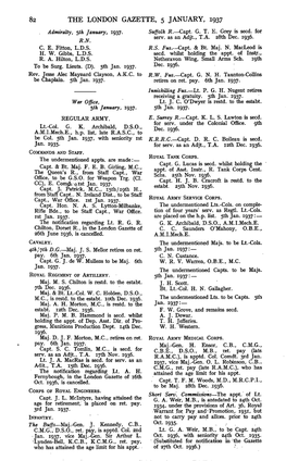 THE LONDON GAZETTE, 5 JANUARY, 1937 Admiralty, $Th January, 1937