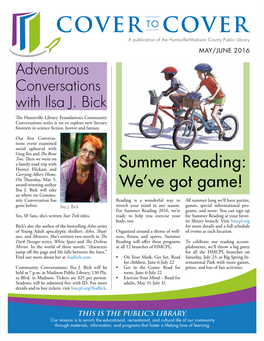 May/June 2016 Adventurous Conversations with Ilsa J