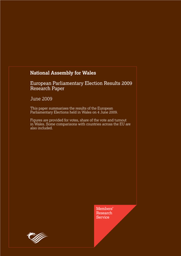 European Parliamentary Election Results 2009 Research Paper June