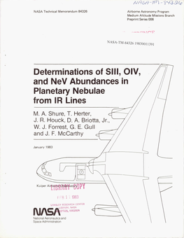 Determinations of 5111, OIV, and Nev Abundances in Planetary Nebulae from IR Lines