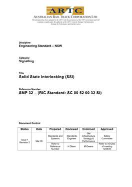 Solid State Interlocking (SSI)