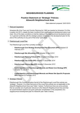 Ailsworth Neighbourhood Area