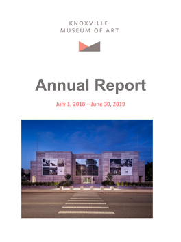 Annual Report Fiscal Year 2019