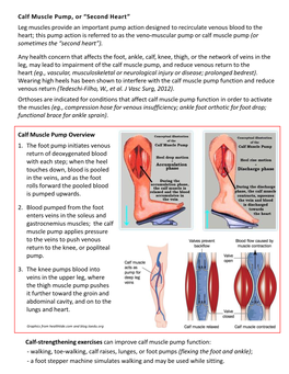 Calf Muscle Pump, Or