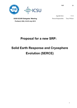 Solid Earth Response and Cryosphere Evolution (SERCE)