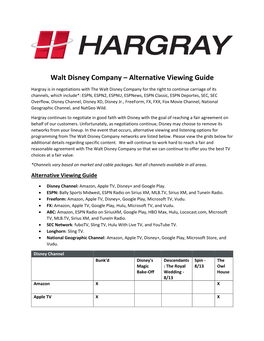 Alternative Viewing Guide