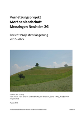 Projektbericht VP Menzingen-Neuheim 2015-2022