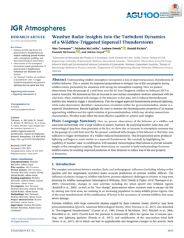 Weather Radar Insights Into the Turbulent Dynamics of a Wildfire