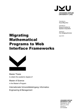 Migrating Mathematical Programs to Web Interface Frameworks