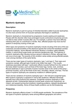 Myotonic Dystrophy