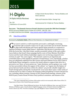 H-Diplo Article Review No