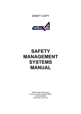 Safety Management Systems Manual