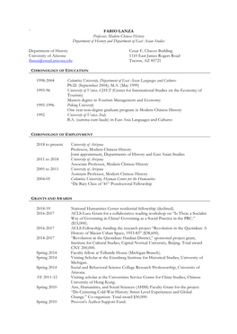 Fabio Lanza's CV