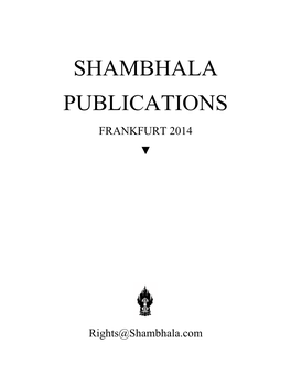 Shambhala Publications Frankfurt 2014 ▼