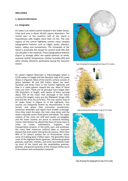 Fig1.Showing the Topographical Map of Sri Lanka