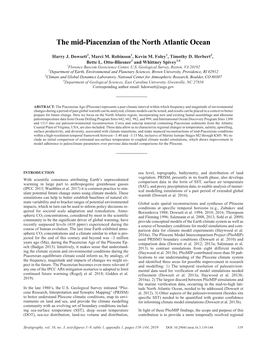 The Mid-Piacenzian of the North Atlantic Ocean