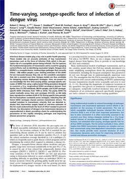 Time-Varying, Serotype-Specific Force of Infection of Dengue Virus