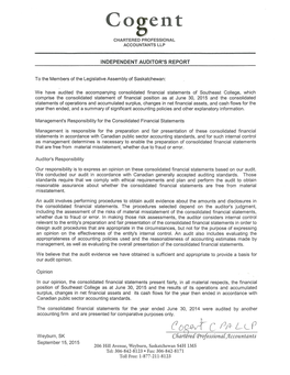 Southeast College Consolidated Statement of Cash Flows for the Year Ended June 30, 2015