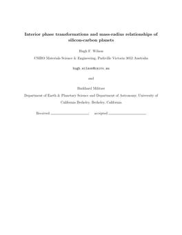 Interior Phase Transformations and Mass-Radius Relationships of Silicon-Carbon Planets