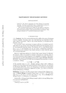 Equivariant Measurable Liftings 3