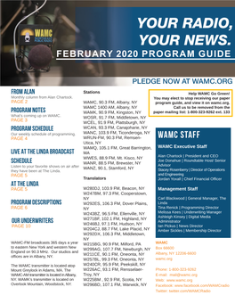 WAMC Staff Utica, NY WAMQ, 105.1 FM, Great Barrington, WAMC Executive Staff LIVE at the LINDA BROADCAST MA Alan Chartock | President and CEO WWES, 88.9 FM, Mt
