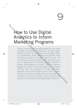 How to Use Digital Analytics to Inform Marketing Programs