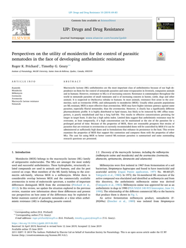 IJP: Drugs and Drug Resistance 10 (2019) 69–83