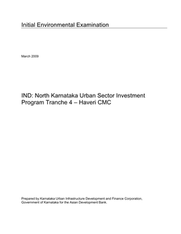 North Karnataka Urban Sector Investment Program (Tranche 2