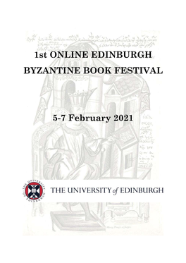 1St ONLINE EDINBURGH BYZANTINE BOOK FESTIVAL