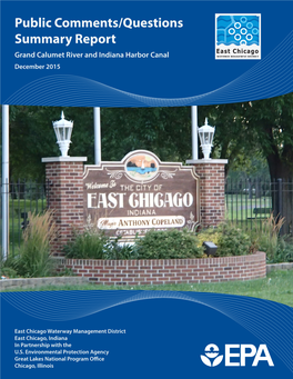 Public Comments/Questions Summary Report Grand Calumet River and Indiana Harbor Canal December 2015