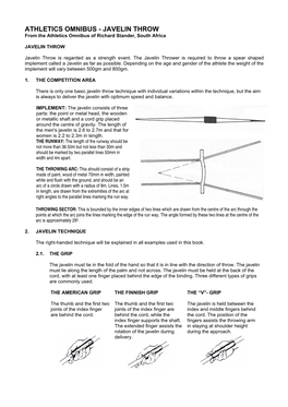 5-13 Javelin Throw