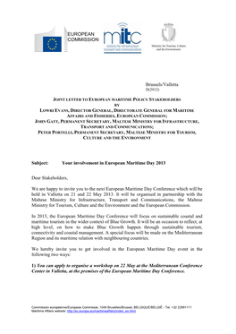 EUROPEAN COMMISSION Brussels/Valletta Subject