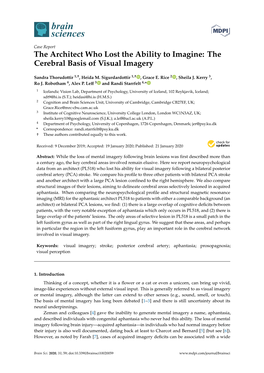 The Cerebral Basis of Visual Imagery