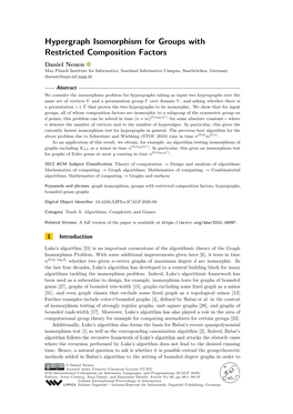 Hypergraph Isomorphism for Groups with Restricted Composition Factors