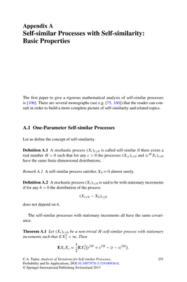 Self-Similar Processes with Self-Similarity: Basic Properties