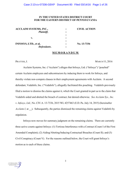 Case 2:13-Cv-07336-GEKP Document 80 Filed 03/14/16 Page 1 of 26